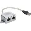 Wentronic Goobay Divisor de cabo (Network Doubler), adaptador em Y CAT - Cablagem 2 x CAT 5 Ethernet, blindado (68908)