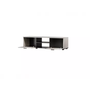 Móvel de TV cama meble SOHO 140x43x37 cm — tampo caxemira, estrutura preta