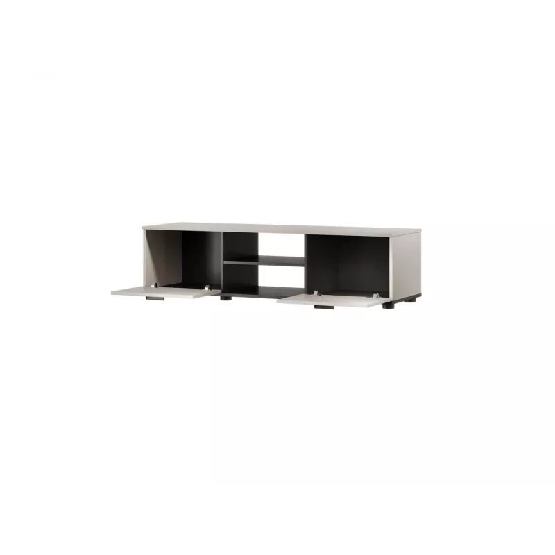 Móvel de TV cama meble SOHO 140x43x37 cm — tampo caxemira, estrutura preta