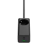 Carregador USB GaN Akyga AK-CH-21 65 W, 2 x USB-C + USB-A, com tomada, 1,5 m, preto