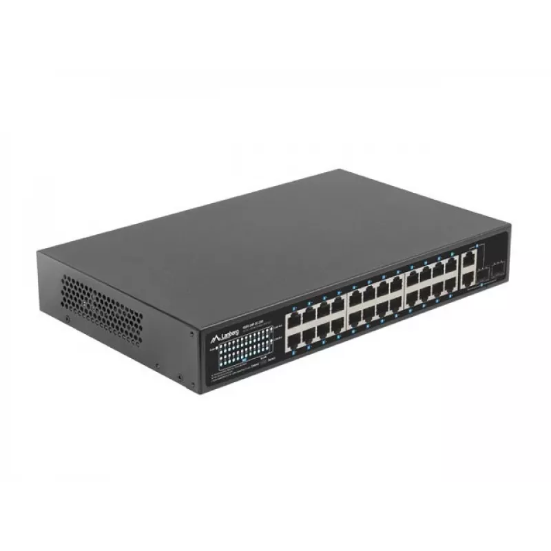 Switch de rede Lanberg RSFE-24P-2C-250 Unmanaged Gigabit Ethernet (10/100/1000)