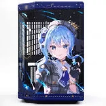 Caixa de computador HYTE Y70 Hoshimachi Suisei azul vidro temperado — caixa Mid-Tower ATX com painéis de vidro temperado