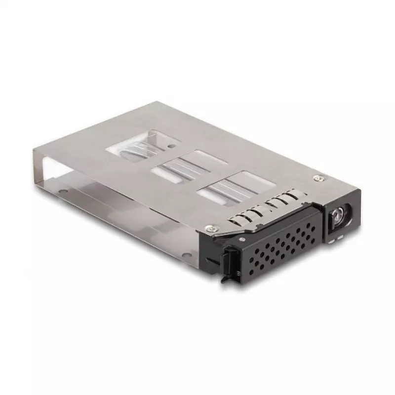 Delock - Rack de armazenamento móvel - baía fina - 5,25 para 2 x 2,5 (13,3 cm para 2 x 6,4 cm) - preto (47019)