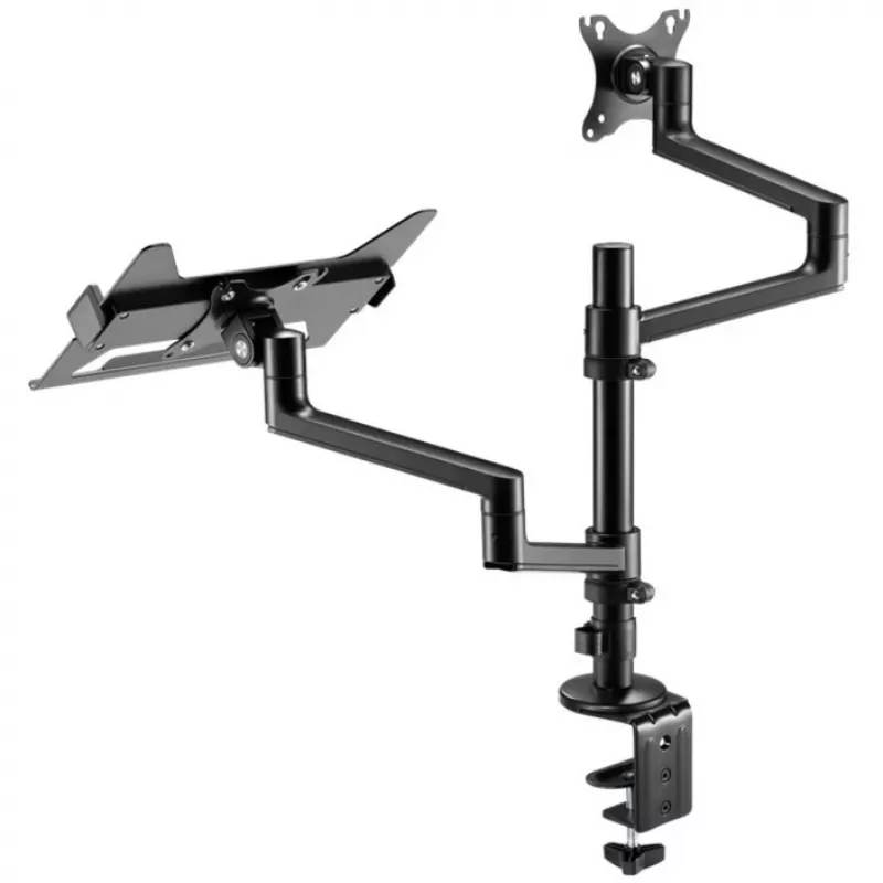 Suporte para monitor WENTRONIC Goobay Deluxe 74417 com braço para portátil, preto