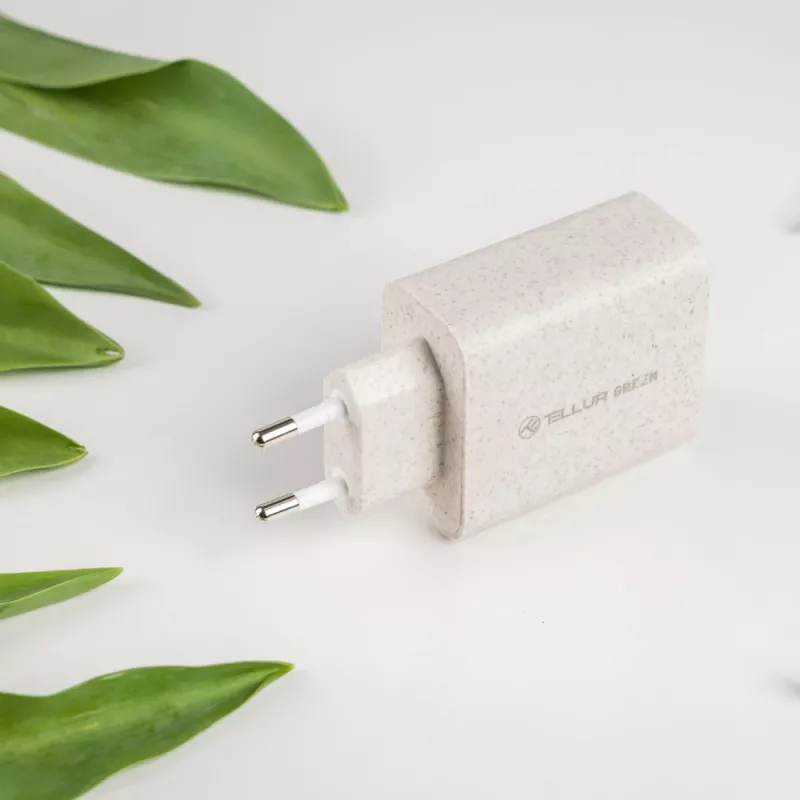 Carregador Tellur TLL151321 Type-C PD20W USB QC3.0, carregamento rápido 20W PD e QC3.0