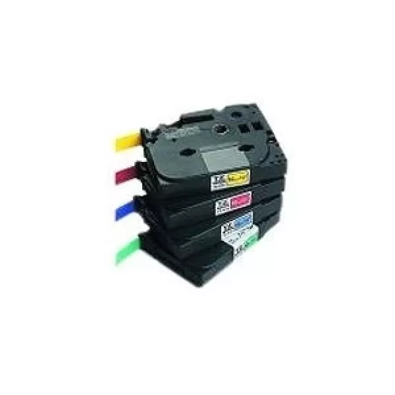 Fita de etiquetar laminada brilhante Brother - 24 mm, branco/preto fita de etiquetar TZ