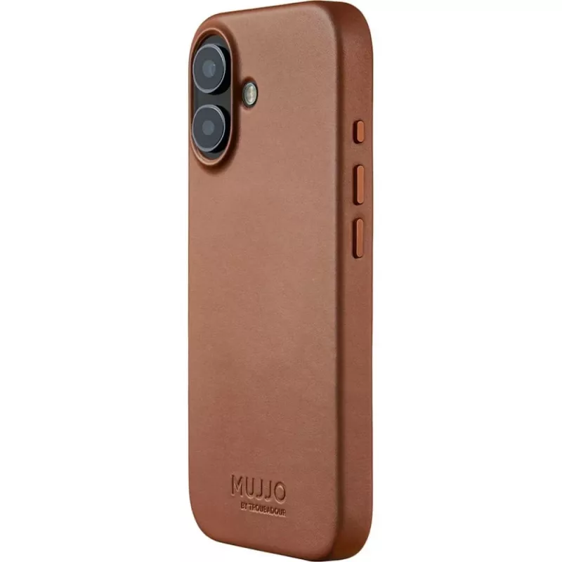 Mujjo Full Leather Case MagSafe capa para iPhone 17 castanho