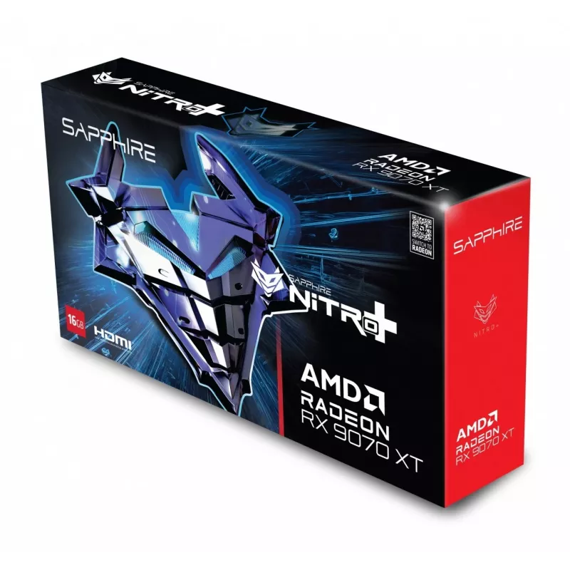 Placa gráfica Sapphire Radeon RX 9070 XT, 16 GB GDDR6, PCIe 5.0, 256 bits, 330W TDP
