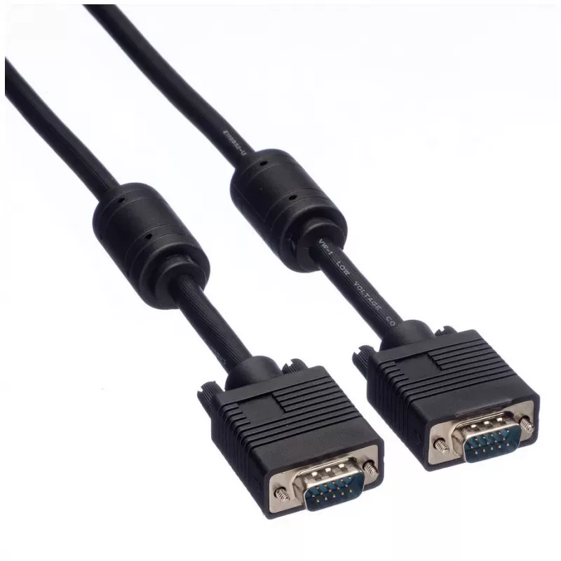 Cabo VGA ROLINE High Quality Ferrite DDC HD15 M/M 20 m