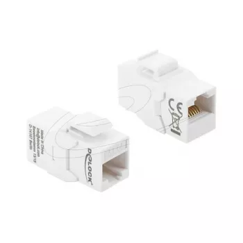 Delock 90991 Acoplador Keystone RJ45 para RJ45 Cat.6A, não blindado, branco