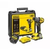 Stanley SFMCF830D2K-QW aparafusadora de impacto sem escovas, 2×2,0 Ah, 3200 rpm, preto/amarelo