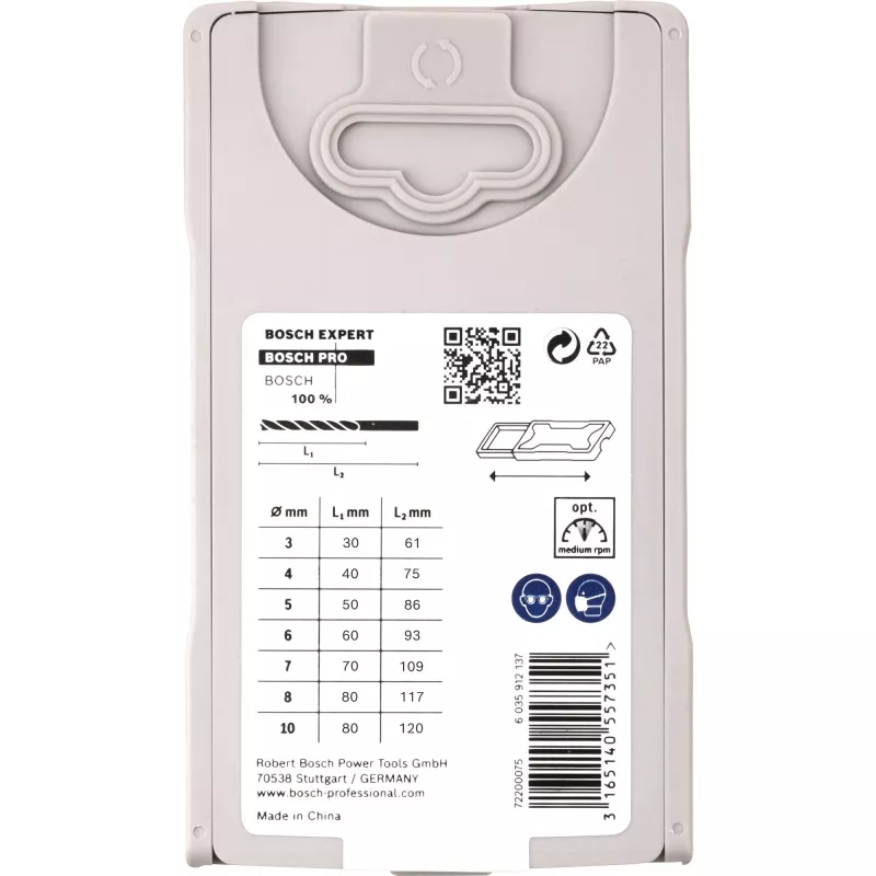Bosch PRO Wood conjunto de brocas helicoidais para madeira, 7 pcs, 3-10 mm