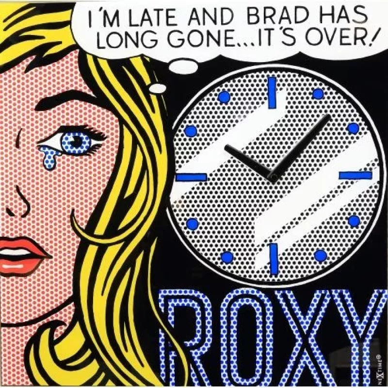 Relógio de parede NeXtime 8153 Cinema Date, 43x43,2 cm, preto/multicolor