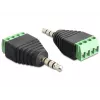 Adaptador de cabo DeLOCK 65453 3,5 mm 4 pinos preto verde