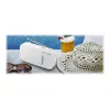 Rádio portátil Muse M-025 RW — analógico FM/AM, branco, a pilhas, antena externa