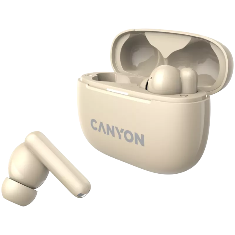 Auscultadores e headset Canyon CNS-TWS10BG True Wireless Stereo (TWS) In-Ear para chamadas/música/desporto/dia a dia USB Type-C Bluetooth Bege (CNS-TWS10BG)