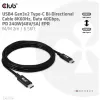 CLUB3D Cabo bidirecional USB4 Gen3x2 Type-C 8K60Hz, Dados 40Gbps, PD 240W(48V/5A) EPR M/M 2m / 6.56ft