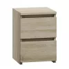 Mesa de cabeceira top e shop M2 SONOMA — mesa de cabeceira com 2 gavetas, carvalho, 300×300×400 mm