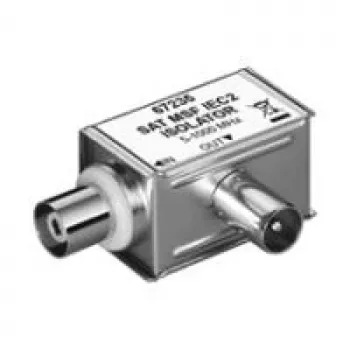 Goobay 67235 filtro de corrente de blindagem, isolamento galvânico, ficha coaxial para tomada coaxial, angular