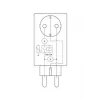 Shelly Wave Outdoor Plug S LR ficha inteligente para exterior, Z-Wave Long Range, IP44, 230 V, 12 A, 2500 W, medição de energia, SmartStart, OTA, LED, mocha