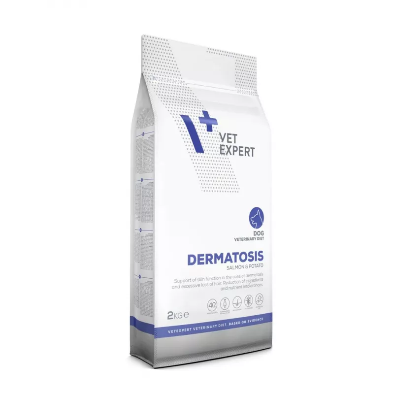 VET EXPERT Veterinary Diet Dermatosis Cão Salmão e Batata - Alimento seco para cães - 2 kg