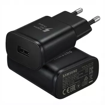 Carregador USB-A Samsung EP-TA200NBEGWW de 15 W, preto