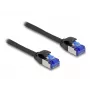 Cabo de rede DeLOCK RJ45 Cat.6A S/FTP fino 1m preto