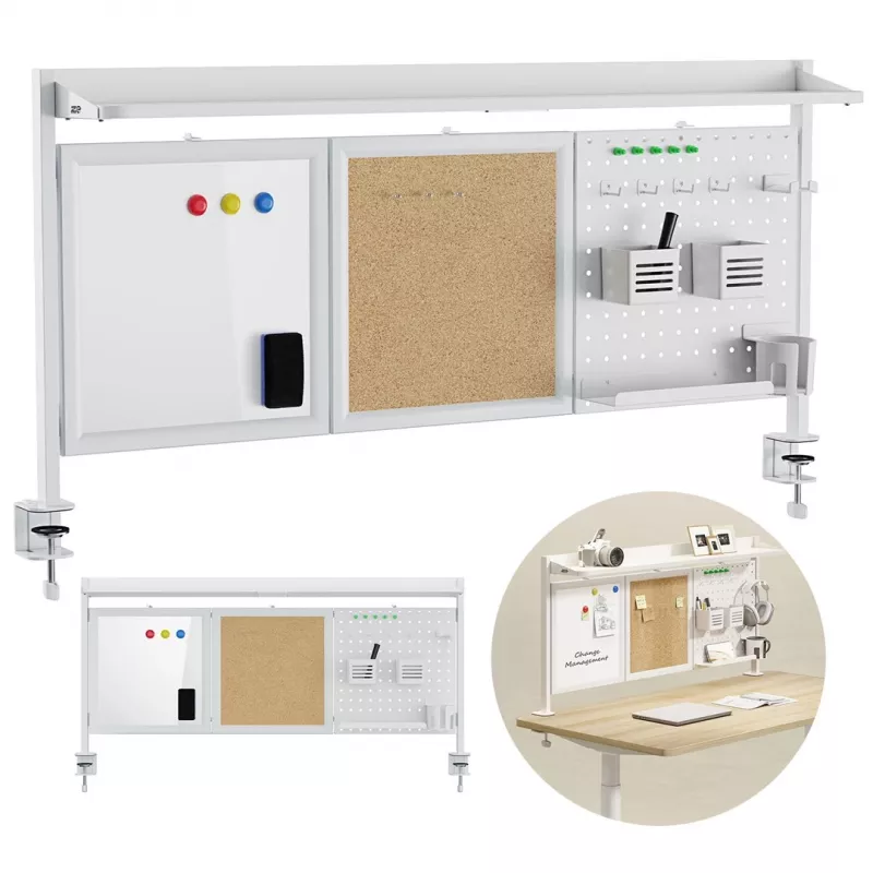 Divisória de secretária Ergo Office ER-300 W, largura 1250 mm, carga máxima 10 kg