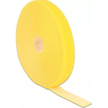 Fecho de velcro DeLOCK 18740 amarelo 20mm 10m