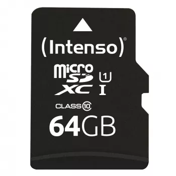 Cartão de memória Intenso 64GB MicroSDXC UHS-I Classe 10 3423490