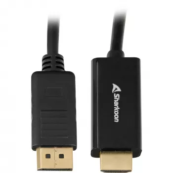 Sharkoon SHA DisplayPort 1.2 para HDMI 4K preto 3,0 m ativo 4Kx2K 60Hz