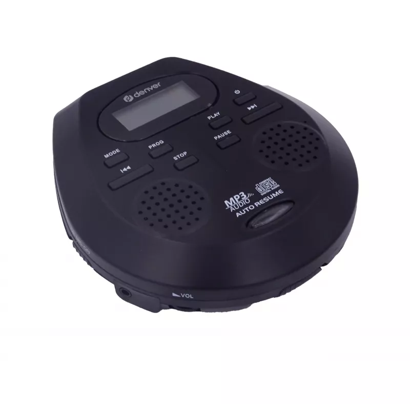 Leitor de CD portátil Denver DMP-395B Preto Reprodução MP3 Ecrã LCD