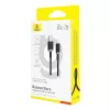 Cabo de carregamento rápido Baseus Dura USB Type A para tipo C 60 W 2 m Preto, Dourado