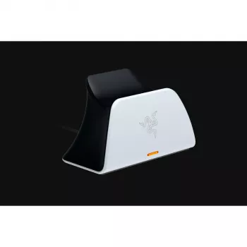 Estação de carregamento Razer RC21-01900100-R3U1 para comando PlayStation 5 — branco, carrega um comando, inclui cabo USB-C para USB-A