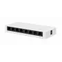 Switch não gerido GEMBIRD NSW-G8-01 – 8× Gigabit Ethernet (10/100/1000), branco, DC 5V