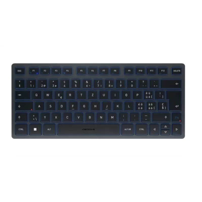 Teclado Bluetooth CHERRY KW 7100 MINI BT QWERTZ Suíço Azul Wireless