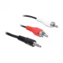 Cabo de áudio DeLOCK 84942 3 m 3,5 mm jack para 2x RCA preto vermelho branco