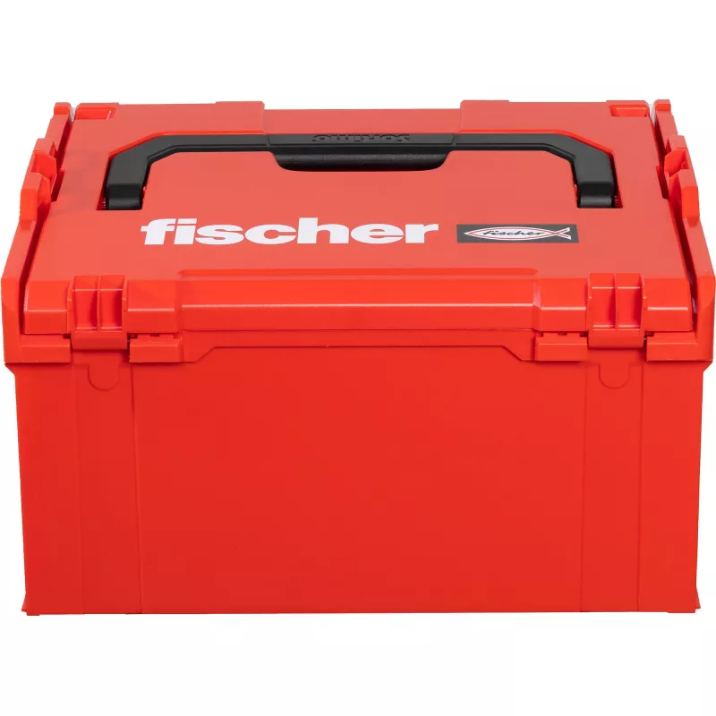 Caixa de ferramentas FISCHER L-BOXX FLB 238 vazia, vermelho/preto, caixa de armazenamento modular