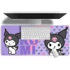 Tapete de rato Kids Euroswan 80x30 cm Hello Kitty Kuromi, tapete grande retangular para gaming/secretária