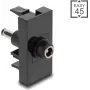 DeLOCK Easy 45 tomada preta conector fêmea conector macho reto