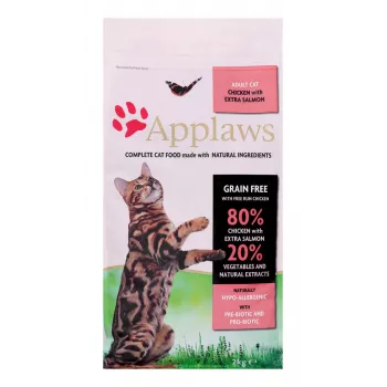 Comida seca para gatos Applaws Adult Frango & Salmão 2 kg — sem cereais, 36,5% proteína, 16% gordura