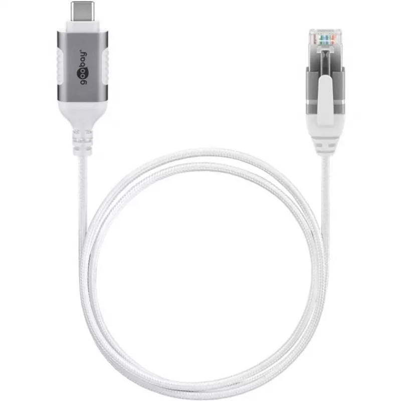 Cabo Ethernet Goobay USB-C 3.1 para RJ45 fino 10 m – liga router, modem ou (74391)