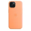 Capa de silicone Apple iPhone 15 com MagSafe – Orange Sorbet