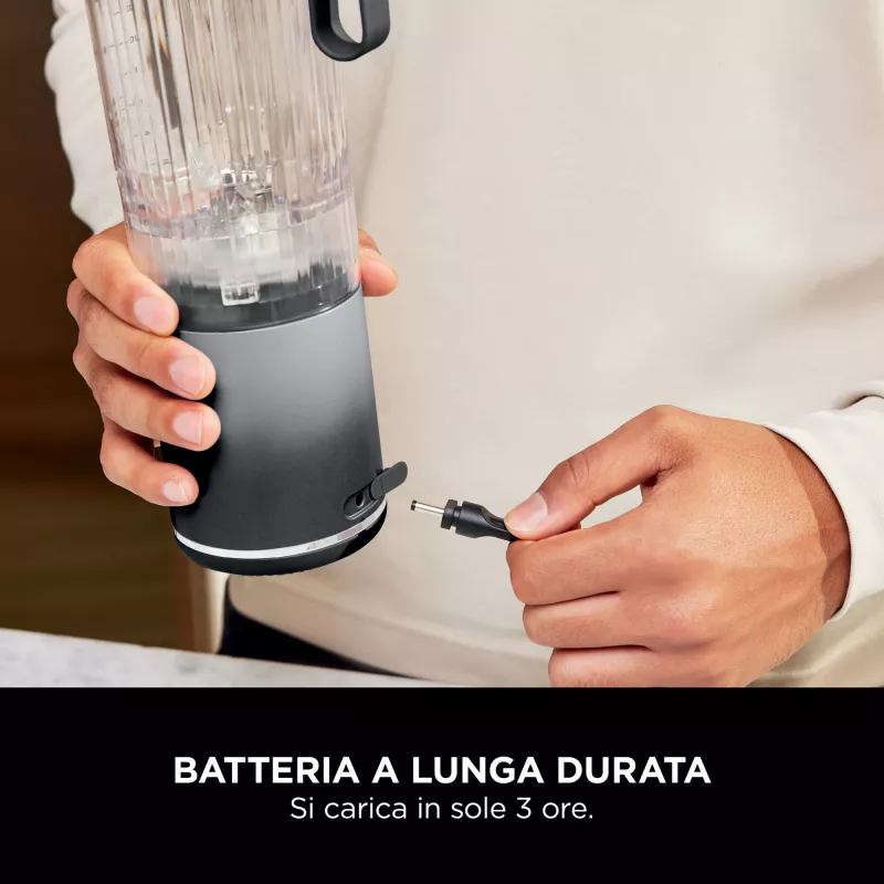 Ninja Blast Max BC251EUGY liquidificadora portátil sem fios, 0,57 l, lâminas de aço, cinzento