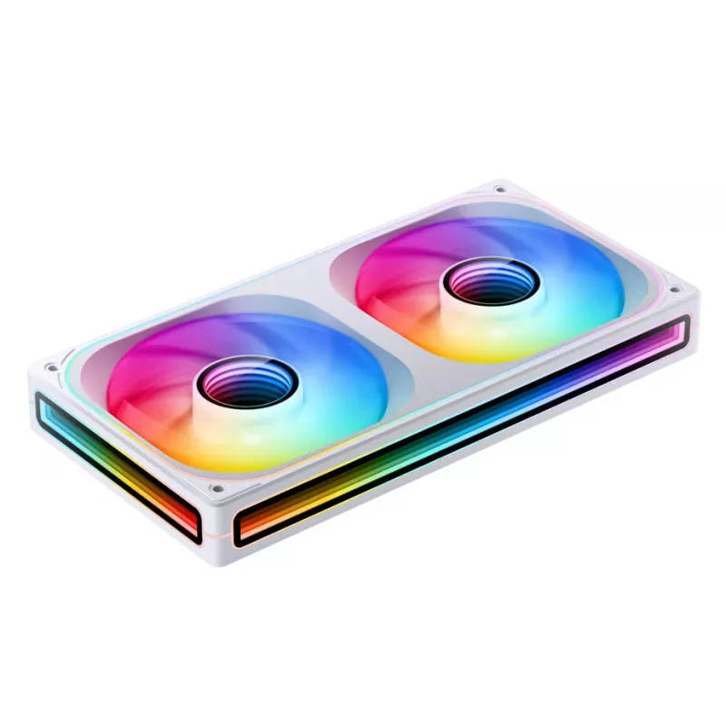 Jonsbo ZB-240WR Infinity Mirror ventoinha, ARGB, PWM, pás invertidas, 240 mm, branca