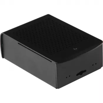 JOY-IT RPI CASE ALU06 - caixa para Raspberry Pi 4, alumínio, preto (RB-ALUCASEP4+06)