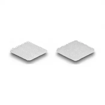 Pontos de velcro DeLOCK quadrados autoadesivos 64 unid. branco
