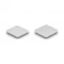 Pontos de velcro DeLOCK quadrados autoadesivos 64 unid. branco
