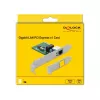 DeLOCK 90381 Placa Gigabit LAN PCI Express x1, 1x RJ45, RTL8111