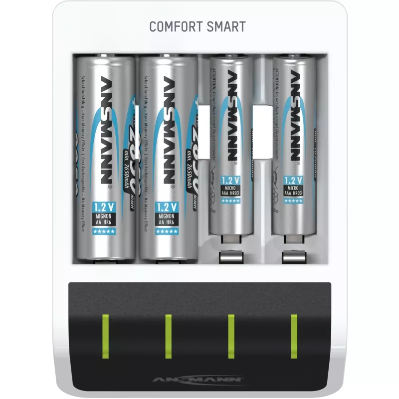Carregador de pilhas Ansmann Comfort Smart doméstico USB